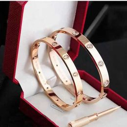 designer bracelet Jewellery gold bangle luxe fashion stainless steel silver rose cuff lock 4CZ diamond for womens woman mens man party gift bangles 10AZ ELX6 ELX6