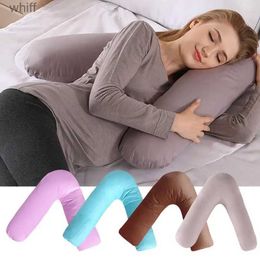 Maternity Pillows Soft Pregnant Pillow V Shaped Maternity Pillow For Sleeping Multi Function Side Protect Cushion Pregnancy Women Essential SupplyL231106