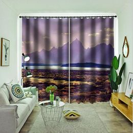 Curtain Purple Scenery Curtains Luxury Blackout 3D Window For Living Room Bedroom Customised Size