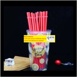 Disposable Straws Creative Diy Plastic Party Drinking Straws Reusable Straws For Tall Skinny Tumblers Sn3086 G3Cb0 Foigr