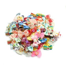 Handmade Pet Grooming Accessories Products Cat Hair Clips Little Flower Bows For Small Dogs Charms Gift ZZ