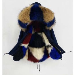 Women's Fur & Faux Women Parkas Real Jacket 2023 Brand Winter Designs Jackets With Hood Long Warm Fashion Coats
