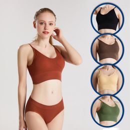 Camisoles & Tanks Jerrinut Seamless Bralette Women's Crop Top Free Panties Sexy Women Padded Tank Tops Bh Comfort Bra Femme