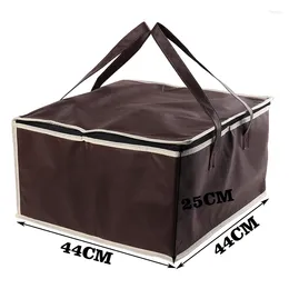 Storage Bags 44 25cm Waterproof Insulated Pizza Delivery Bag Camping Warmer Cold Food Thermal Heat Insulation Picnic Tool