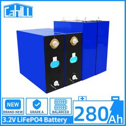 Grade A 3.2V 280AH LiFePO4 Battery Rechargeable Lithium Iron Phosphate Battery DIY For 12V 24V 48V RV Off Grid Boat Solar System