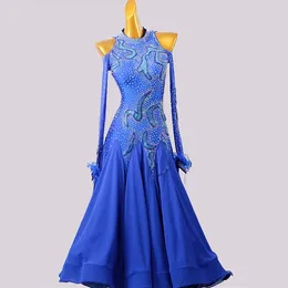 Stage Wear Modern Dance Dress Female Ballroom Competition Women Big Waltz Performance