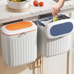 Waste Bins Suspended garbage bin 7L kitchen cabinet door garbage bin wall mounted garbage bin 230406