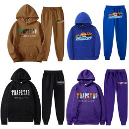 Trapstar Designer Mens Tracksuits Womens Printed Letters Hooded Sweatsuit Loose Fitting Casual Sports Running Mens Sweatsuits