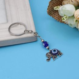 Keychains Lanyards L Turtle Butterfly And Elephant Key Chain Set With Nazars Evil Eye Bead For Protection On Keychain Good Luck Pocket Amv7O