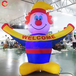 Outdoor Activities Free Ship 3mH Arm Open Inflatable Clown Model Outdoor Advertising Cartoons for Sale