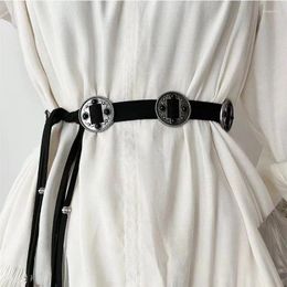 Belts Bohemian Women's Belt Fashion Casual All-match Dress Accessories Waist Chain Gothic Retro Luxury Design Pu Thin Waistband