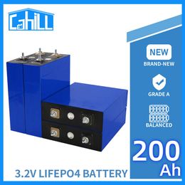 3.2V 200AH Lifepo4 Battery Rechargeable Lithium Iron Phosphate Deep Cycle Cells 12V 24V 36V For RV Golf Cart Yacht Boat Forklift