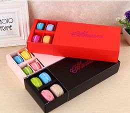 Macaron Box Holds 12 Cavity 20*11*5cm Food Packaging Gifts Paper Party Boxes For Bakery Cupcake Snack Candy Biscuit Muffin 12 LL