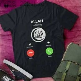 Men's T-Shirts Allah Is Calling Funny Islamic Muslim Iman Islam Gift Classic T-Shirt Sz S -3Xl YQ231106