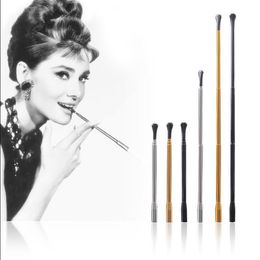 2023 Smoking Pipes Men's and women's retractable cigarette sticks aluminum models prom party thick and thin cigarette props vintage