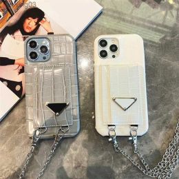 Designer Metal Chain Cell Phone Case Fashion 14 Pro Max Cases For IPhone 13 12 11 Plus Promax Xr Xsmax Luxury IPhone Case G2311072Z-6