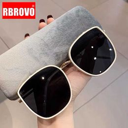 Sunglasses RBROVO Oversized Sunglasses Women Fashion Cateye Eyeglasses Women Luxury Brand Glasses for Women/Men Gafas De Sol Mujer 2023 P230406