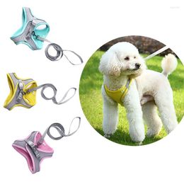 Dog Collars Cat Harness Pet Reflective Nylon Leash Adjustable Vest Collar For Puppy Dogs Outdoor Walking No Pull Training