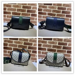 2023 new fashion designer luxury Ophidia Cross Body bag Web Sherry Line Shoulder Bag Beige Stripe Navy Canvas Leather 7A Best Quality