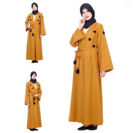 Ethnic Clothing Muslim Women Open Kimono Abayas Islamic Ramadan Maxi Robe Appliques Cardigan Party Thobe Long Sleeve Dubai Elegant Malaysia