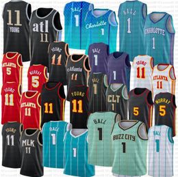 Men Atl Trae 11 Young Basketball Jersey 2024 New Dejounte Murray LaMelo Ball Stitched jerseys