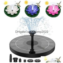 Garden Decorations Decoration Outdoor Mini Solar Water Fountain Pool Pond Waterfall Bird Bath Panel Powered Home L230620 Drop Delive Dhzbh