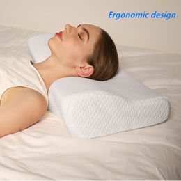 Pillow Elastic memory foam butterfly pillow health certificate neck size 50 * 30CM memory foam bedding neck protection 230406