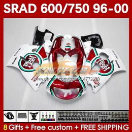 Motorcycle Fairings For SUZUKI red lucky SRAD GSXR 750 600 CC 600CC 750CC 96-00 168No.64 GSXR750 GSXR-600 96 97 98 99 00 GSX-R750 GSXR600 1996 1997 1998 1999 2000 Body