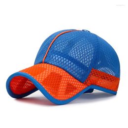 Ball Caps Summer Children's Full Mesh Baseball Cap For Primary School Students Fashionable Outdoor Sports Breathable Sunshade Hat