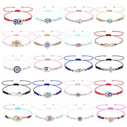 Chain Evil Eye Bracelets Mexican Hamsa Bracelet Set Protection Mal De Ojo Gold Anklets Jewellery Gift For Women Girls Boys Drop Delivery Amxud