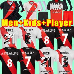 2023 2024 River plate soccer jerseys BARCO DE LA CRUZ QUINTERO ALVAREZPRATTO FERNANDEZ camisetas SOLARI Men Kids Kits Set 23 24 football shirts PALACIOS fans player