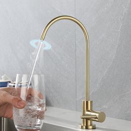 Kitchen Faucets Stainless Steel Water Filter Faucet Drinking Tap Reverse Osmosis Sink Accessory 230406