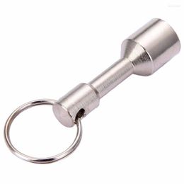 Keychains 1pc 12mm Super Strong Silver Metal Magnet Keychain Split Ring Pocket Keyring Hanging Holder Outdoor Tool Magnetic DIY Materials