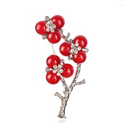 Brooches Pearl Plum Blossom Flower For Women Wedding Party Office Daily Dress Clothing Brooch Pins Jewellery Accesories