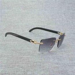 Fashionable luxury outdoor sunglasses Natural Wood Men Black White Buffalo Horn Oversize Vintage Rimless Square Eyeglasses Oculos Gafas Accessories