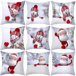 Christmas Decorations Merry Cushion Cover For Home Ornaments Xmas Navidad Gifts Happy Year 2023Christmas