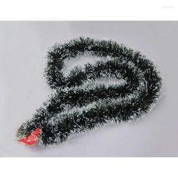 Christmas Decorations Tree Dark Green White Edge Tinsel Wool Tops Rubia Cord