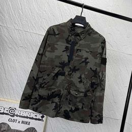 Outerwear Designer Badges Zipper Shirt Jacket Loose Style Spring Autumn Mens Top Oxford Breathable Portable High Street Stones Island Clothing Jacke D7nx 2mb89