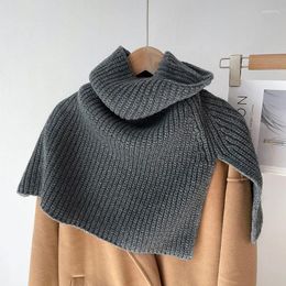 Scarves Scarf Women Unisex Couple Winter Thick Outerwear Warm High Neck Collar Knitted Shawl Wraps Fashion Accessories