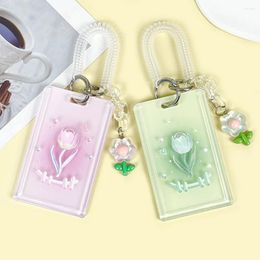 Card Holders Hard Plastic Clear Acrylic Office Staff Cover Case Protect Sleeve Girl Student Id Name Bus Holder Stationery