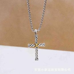 Necklace Dy Cross Men Women Luxury Designer x Thread Pendant Fashion Line Retro Wear Necklaces Birthday Gift220Y