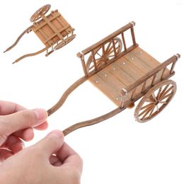 Garden Decorations 2pcs Miniature Cart Figure Toys House Ornament For Accessories Scene Props Gift