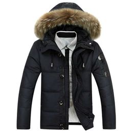 Men's Down Parkas Men's Down Parkas Outwear Russia Winter Jacket Men Windbreaker White Duck Down s Jackets Thick Snow Parkas Hombre Hooded Warm Overcoat YQ231106