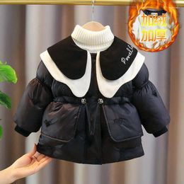 Down Coat Girls Padded Cotton Clothes 2023 Autumn And Winter Clothing Western Style Children's Wadded Jacket Cotto