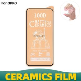 100D Anti Broken Full Glue Screen Protector 9H matte Nano Ceramic Coating ag Ceramics film for OPPO A54 A33 A5 A9 A32 A52 A53S A73 A74 A91 A92S A93 A94 A95 F1S F17 F19PRO K3