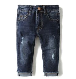 Jeans KIDSCOOL Space Baby Children's Boys' Stone Wash Jeans Children's Painful Super Thin Cotton denim Pants 230406