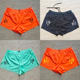 Mens Shorts Inner Pocket Shorts Man Marathon Shorts Long Distance Running Sport Pants Track Field Tights Customizable 230406