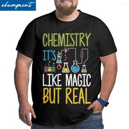 Men's T Shirts Science T-Shirts For Men Chemistry It's Like Magic But Real Cotton Big Tall Tee Shirt Crewneck Plus Size 5XL 6XL Tops