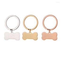 Hoop Earrings 1 Piece Stainless Steel Mirror Surface Pet Dog Bone Silver/Gold Colour Key Chain