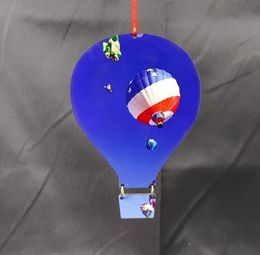 DHL300pcs Bag Parts Sublimation DIY Double Sided White Blank MDF Hot Air Balloon Christmas Pendant